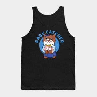 Midwife Baby Catcher Doula Cat and Kitten Tank Top